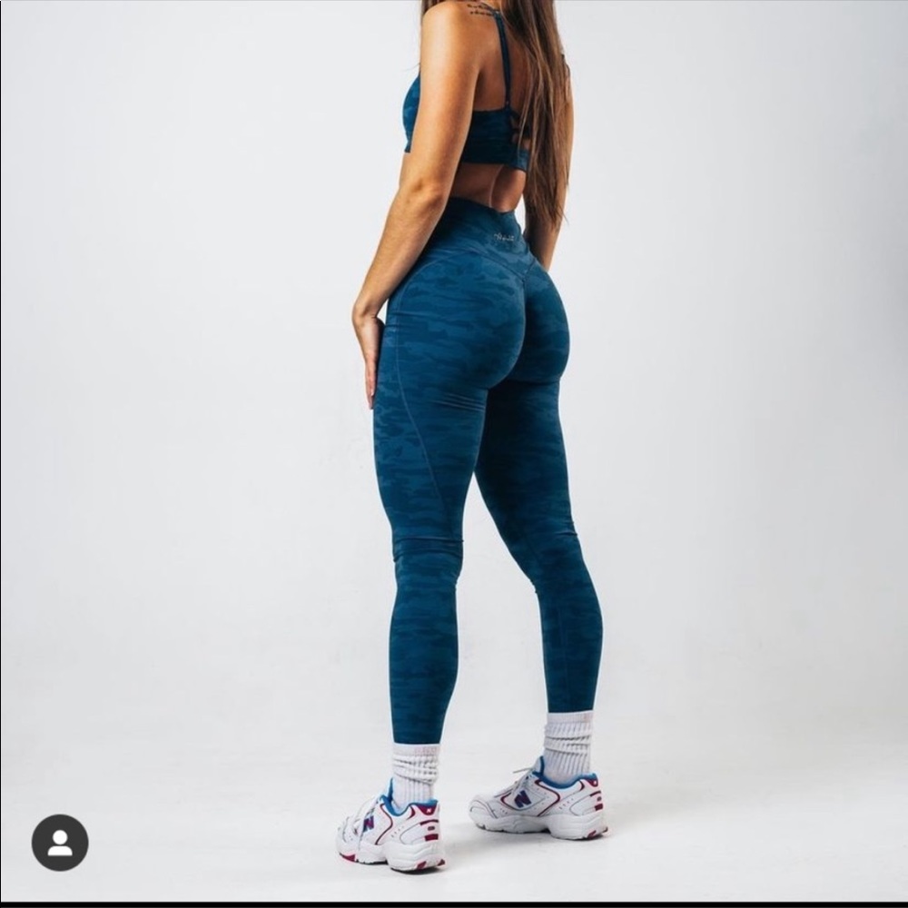 Alphalete Surface Power Legging Delta Blue Camo